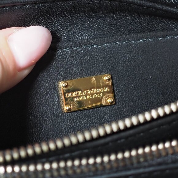 Dolce & Gabbana Red Leather Top Handle Shoulder Bag with Gold Hardware - Picture 11 of 15